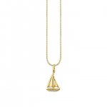 Gold & Diamond Sailboat Charm