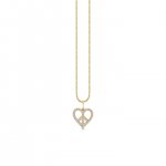 Gold & Diamond Small Peace Heart Charm