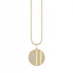 Men's Collection Gold & Diamond Disc Charm