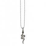 Men's Collection Black Rhodium & Diamond Snake Charm