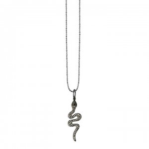 Men's Collection Black Rhodium & Diamond Snake Charm