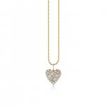 Gold & Diamond Small Cocktail Heart Charm