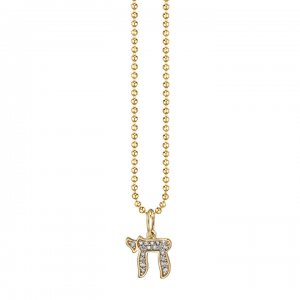 Gold & Diamond Medium Chai Charm