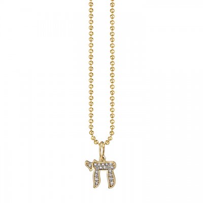 Gold & Diamond Medium Chai Charm