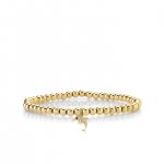 Gold & Diamond Small Dolphin on Gold Beads