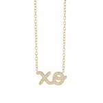 Gold & Diamond Extra Large XO Necklace