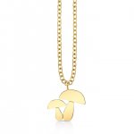 Pure Gold Large Mushroom Charm