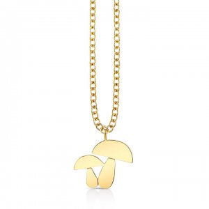 Pure Gold Large Mushroom Charm