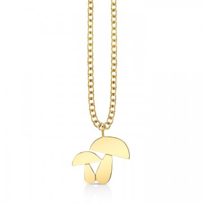 Pure Gold Large Mushroom Charm