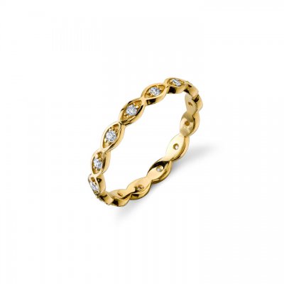 Gold & Diamond Evil Eye Eternity Ring