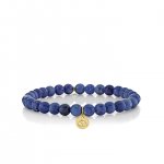 Men's Collection Gold & Diamond Buddha Coin on Sodalite