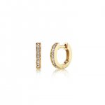 Gold & Diamond Huggie Hoops