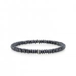 Men's Collection Yellow Gold & Diamond Small Cocktail Eternity Rondelle on Hematite