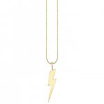 Pure Gold Large Lightning Bolt Charm