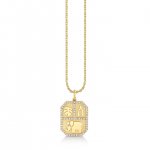 Gold & Diamond Rectangular Tricon Charm