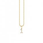 Gold & Diamond Small Number Charm