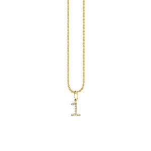 Gold & Diamond Small Number Charm