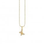 Little Loves Gold & Diamond Tiny Butterfly Necklace