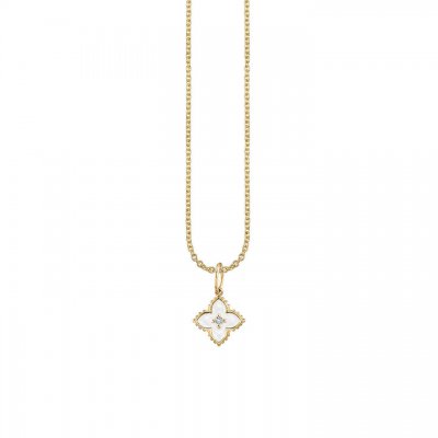 Little Loves Gold & Diamond Mini Moroccan Flower Necklace