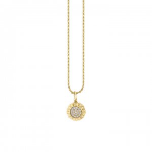 Gold & Diamond Sunflower Charm