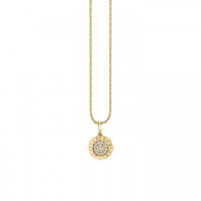 Gold & Diamond Sunflower Charm