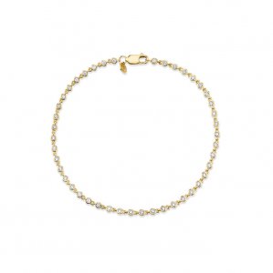 Gold & Diamond Bezel Chain Bracelet