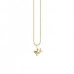 Gold & Diamond Small Shark Charm