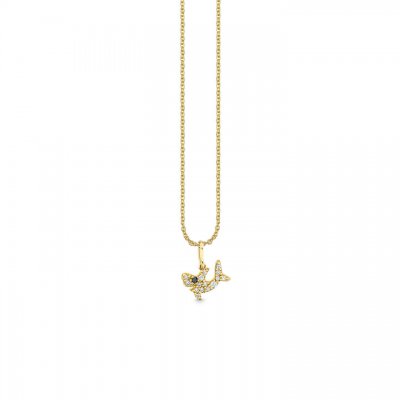 Gold & Diamond Small Shark Charm