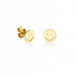 Pure Gold Tiny Happy Face Stud