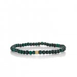 Men's Collection Gold & Diamond Eternity Rondelle on Malachite