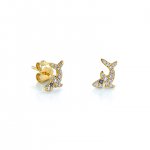 Gold & Diamond Shark Stud