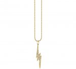 Gold & Diamond Large Lightning Bolt Charm