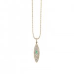 Little Loves Gold & Diamond Enamel Surfboard Necklace