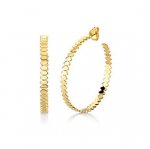 Pure Gold Large Marquise Eye Hoops