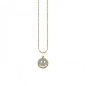 Little Loves Gold & Enamel Happy Face Necklace