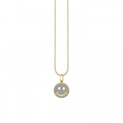 Little Loves Gold & Enamel Happy Face Necklace