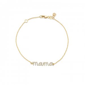 Gold & Diamond Mama Bracelet