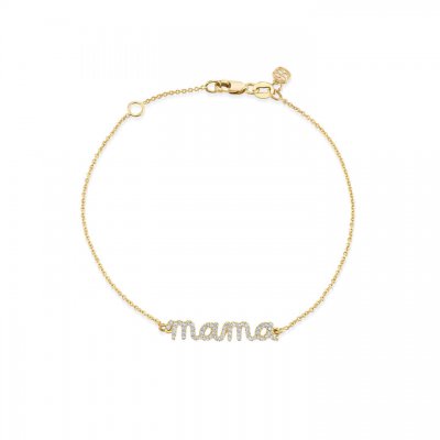 Gold & Diamond Mama Bracelet