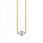 Gold & Diamond Extra Large Evil Eye Link Necklace