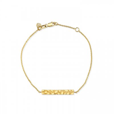 Gold Nugget Bar Bracelet