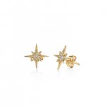 Gold & Diamond Small Starburst Stud