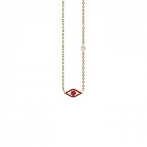 Little Loves Gold & Enamel Mini Evil Eye Necklace