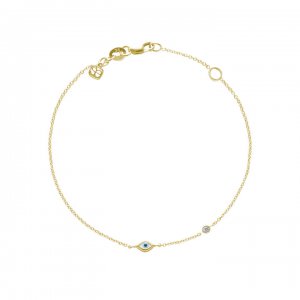 Little Loves Gold Enamel Mini Evil Eye Bracelet