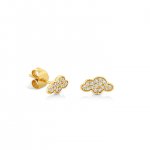 Gold & Diamond Cloud Stud