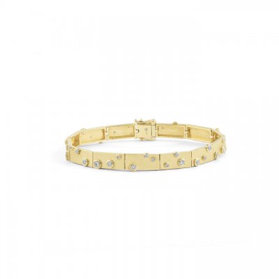 Gold & Diamond Bezel Anniversary Bracelet