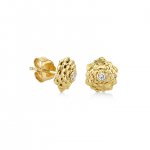 Gold & Diamond Camellia Stud