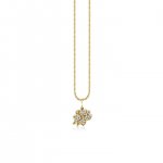 Gold & Diamond Small Magnolia Charm