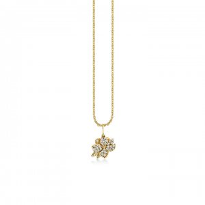 Gold & Diamond Small Magnolia Charm