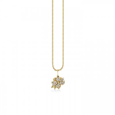 Gold & Diamond Small Magnolia Charm