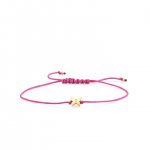 Pure Gold Tiny Butterfly Bead Cord Bracelet